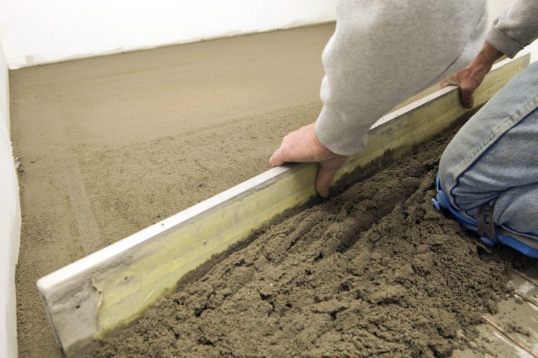 réalisation d'une chappe en béton